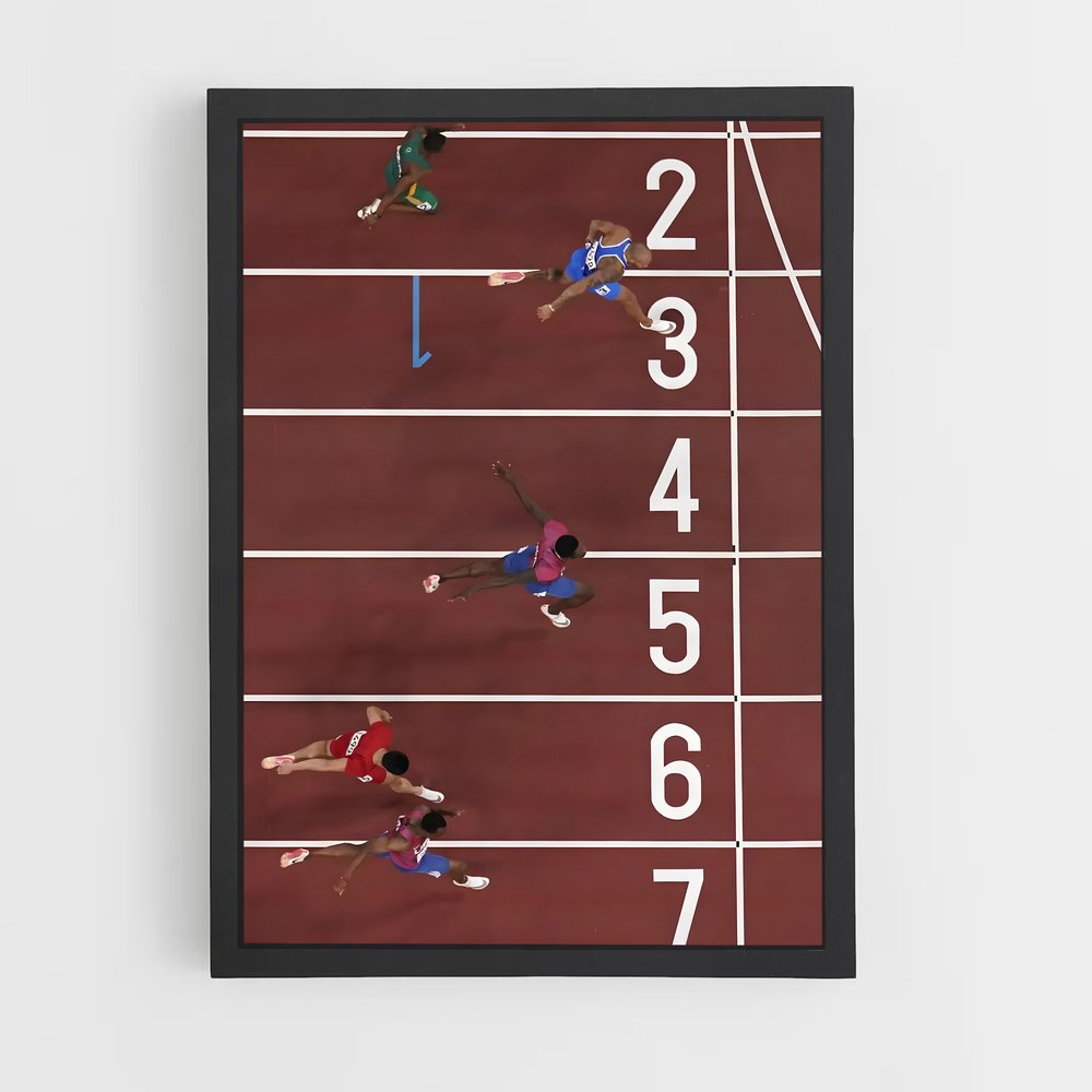Poster Marcell jacobs – affiche Athlétisme (vue 2)